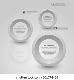 Infographic design on the grey background.