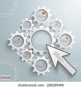 Infographic design on the grey background. Eps 10 vector file.