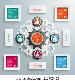 Infographic design on the grey background. Eps 10 vector file.