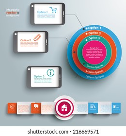Infographic design on the grey background. Eps 10 vector file.