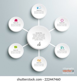 Infographic design on the grey background. Eps 10 vector file.