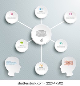 Infographic design on the grey background. Eps 10 vector file.