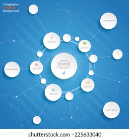 Infographic design on the grey background. Eps 10 vector file.