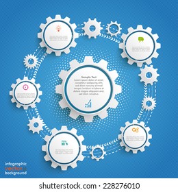 Infographic design on the grey background. Eps 10 vector file.