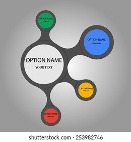 Infographic design on the grey background