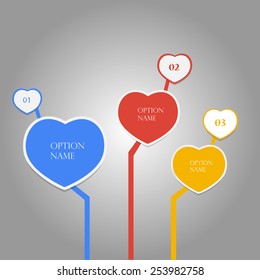 Infographic design on the grey background
