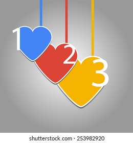 Infographic design on the grey background