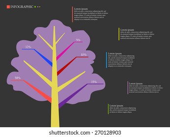 Infographic design on the grey background