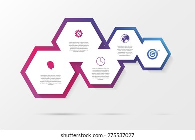 Infographic design on the grey background. Vector