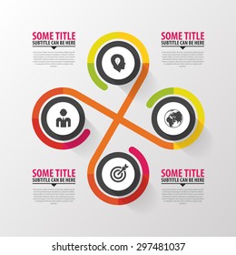 Infographic design on the grey background. Modern template. Vector