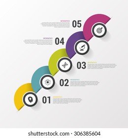 Infographic design on the grey background. Modern template. Vector illustration