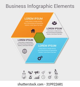 Infographic design on the grey background. Eps 10 vector file.