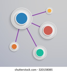 Infographic design on the grey background. Eps 10 vector file.
