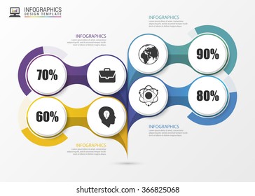 Infographic design on the grey background. Business concept. Vector illustration.