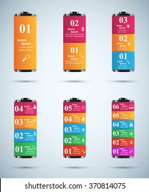 Infographic design on the grey background.