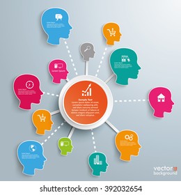 Infographic design on the grey background. Eps 10 vector file.