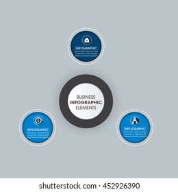 Infographic design on the grey background. Eps 10 vector file.