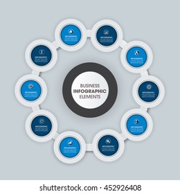 Infographic design on the grey background. Eps 10 vector file.
