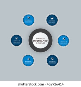 Infographic design on the grey background. Eps 10 vector file.
