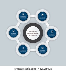 Infographic design on the grey background. Eps 10 vector file.