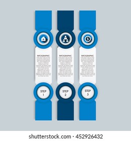 Infographic design on the grey background. Eps 10 vector file.
