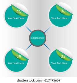 infographic design on grey background Eps 10 vector file.