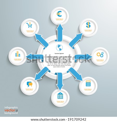 Infographic design on the grey background. Eps 10 vector file.