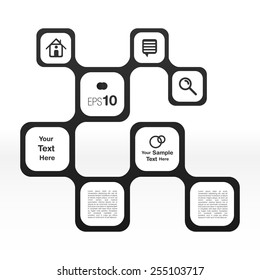 Infographic design on simple background with your text, can be used for workflow layout, diagram, chart, number options, web design. Eps 10 stock vector illustration