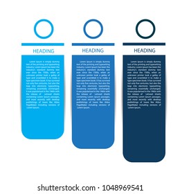 Info-graphic design on white background with 3 options, steps, timelines or processes, presentation. you can add text, content, logo in blank space.
