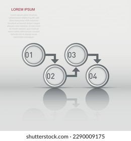 Infographic design on the white background. Flat vector illustration