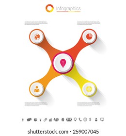 Infographic design on the white background. Vector