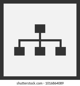 Infographic design organization chart template. vector web icon.