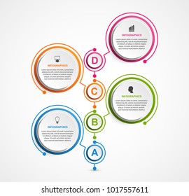 Infographic design organization chart template for business presentations, information banner, timeline or web design.
