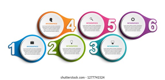 Infographic design organization chart template for business presentations, information banner, timeline or web design.