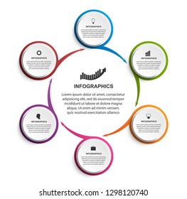 Infographic design organization chart template for business presentations, information banner, timeline or web design.