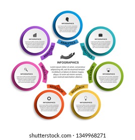 Infographic design organization chart template.
