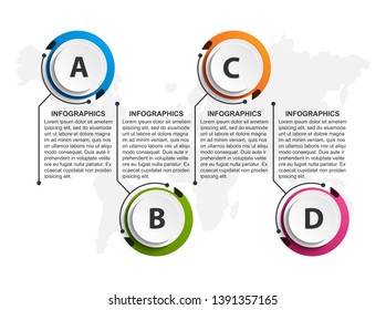 Infographic design organization chart template for business presentations, information banner, timeline or web design.