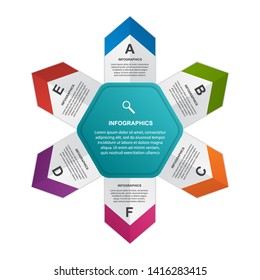Infographic design organization chart template.
