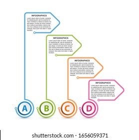 Infographic design organization chart template.