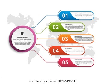Infographic design organization chart template.