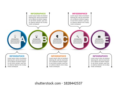 Infographic design organization chart template.