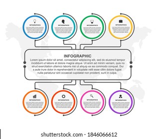 Infographic design organization chart template.