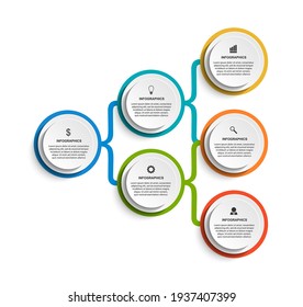 Abstract 4 Circle Ribbon Infographic 3 Stock Vector (Royalty Free ...