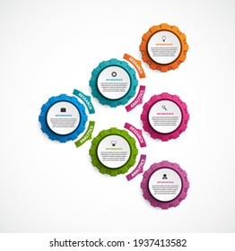 Infographic design organization chart template.