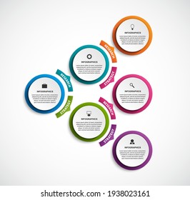 Plantilla de organigrama de diseño de infografía para presentaciones de negocios, banner de información, escala de tiempo o diseño web.