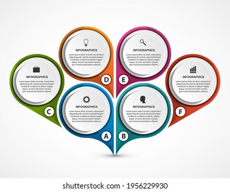 Infographic design organization chart template for business presentations, information banner, timeline or web design.