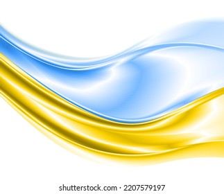 Infographic design organization chart template for business presentations in the colors of the Ukrainian flag.
