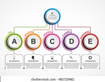 Infographic Design Organization Chart Template.