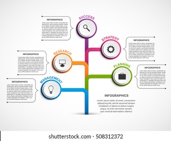 Infographic design organization chart template. Infographics for business presentations or information banner.