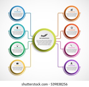 Infographic Design Organization Chart Template.